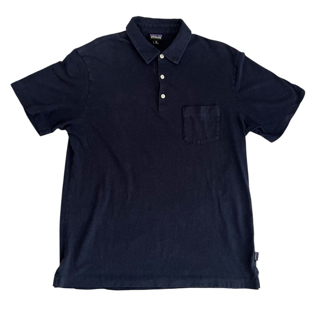 Patagonia Organic Cotton Polo Shirt Mens Medium Casual Pocket Tee
